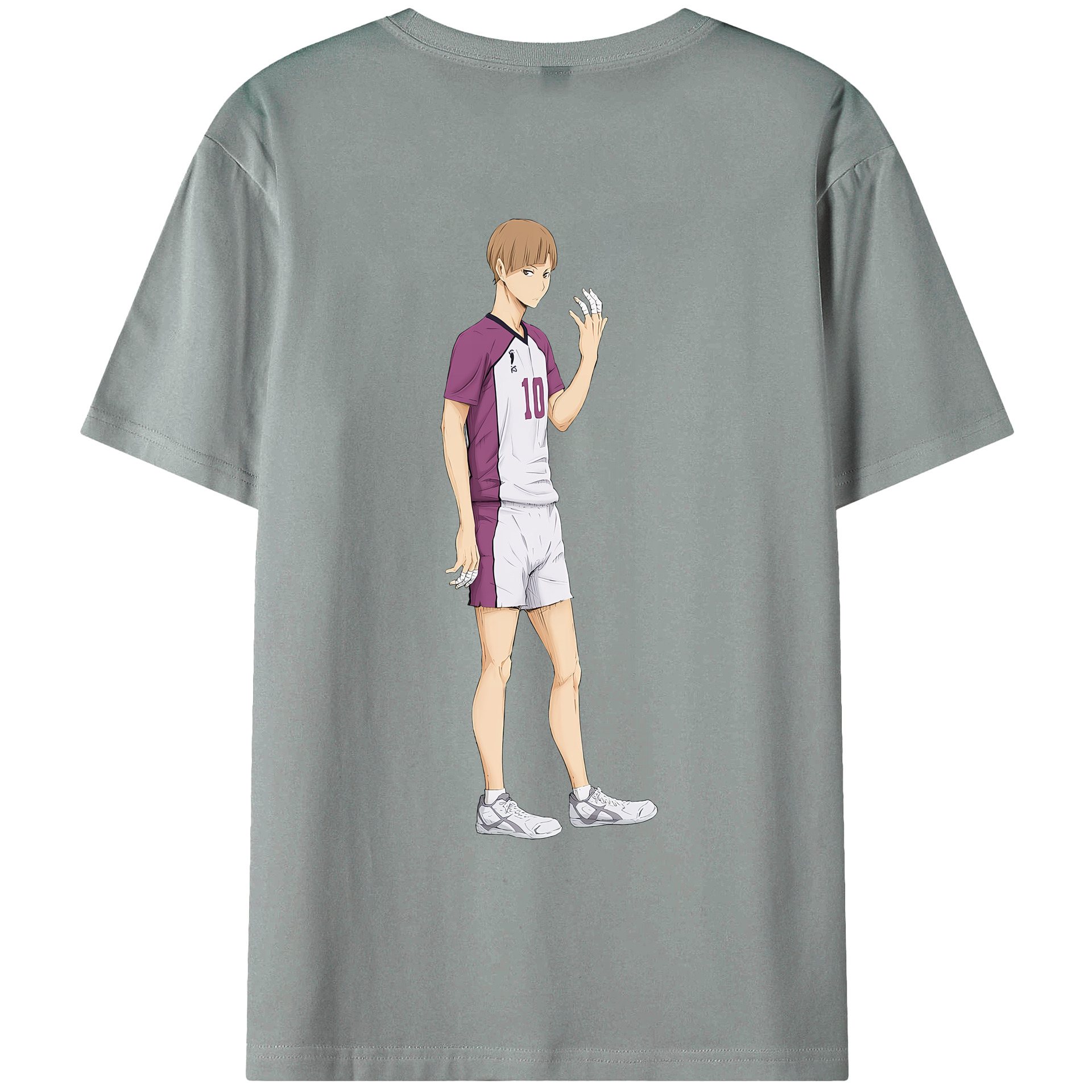 （画像用） ハイキュー!! Haikyu!! 綿100％ メンズ半袖Tシャツ（バックプリント） 通気性